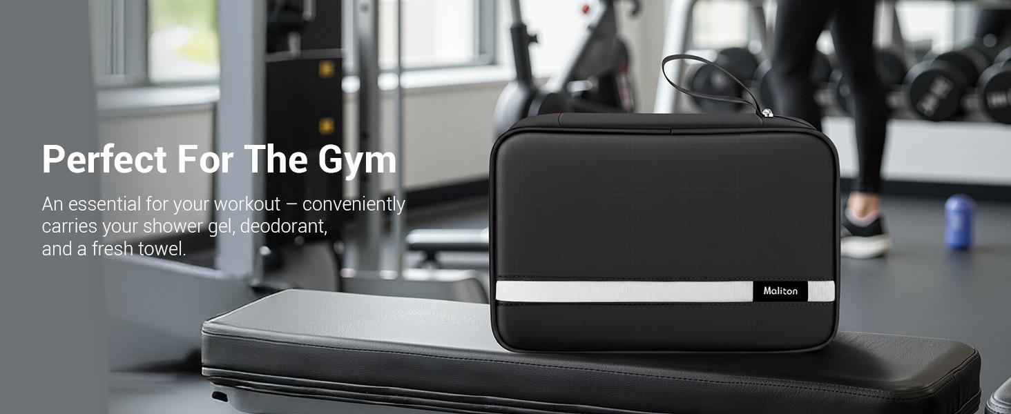 Чоловіча/жіноча косметичка Maliton для подорожей з 4 відділеннями (водостійка, компактна)