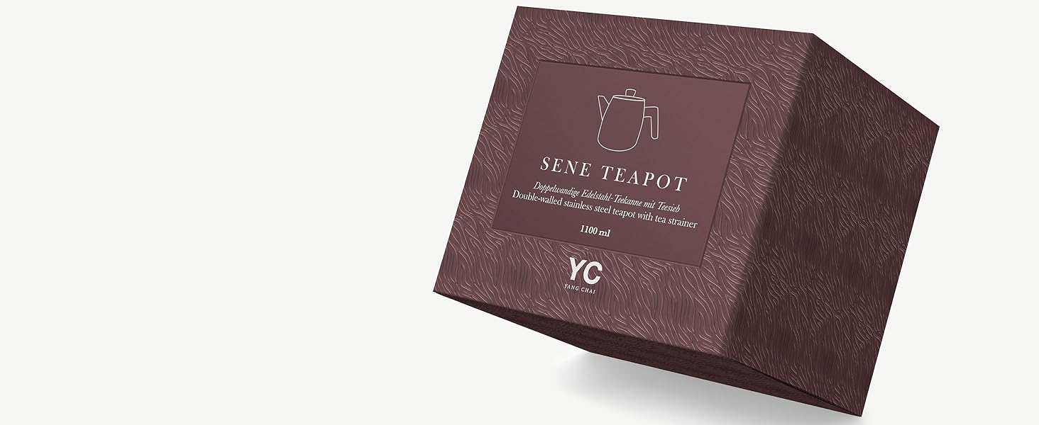 Термочайник YC Yang Chai з подвійними стінками та ситом із нержавіючої сталі 304, 1.1 л, з ручками з дуба для листового чаю