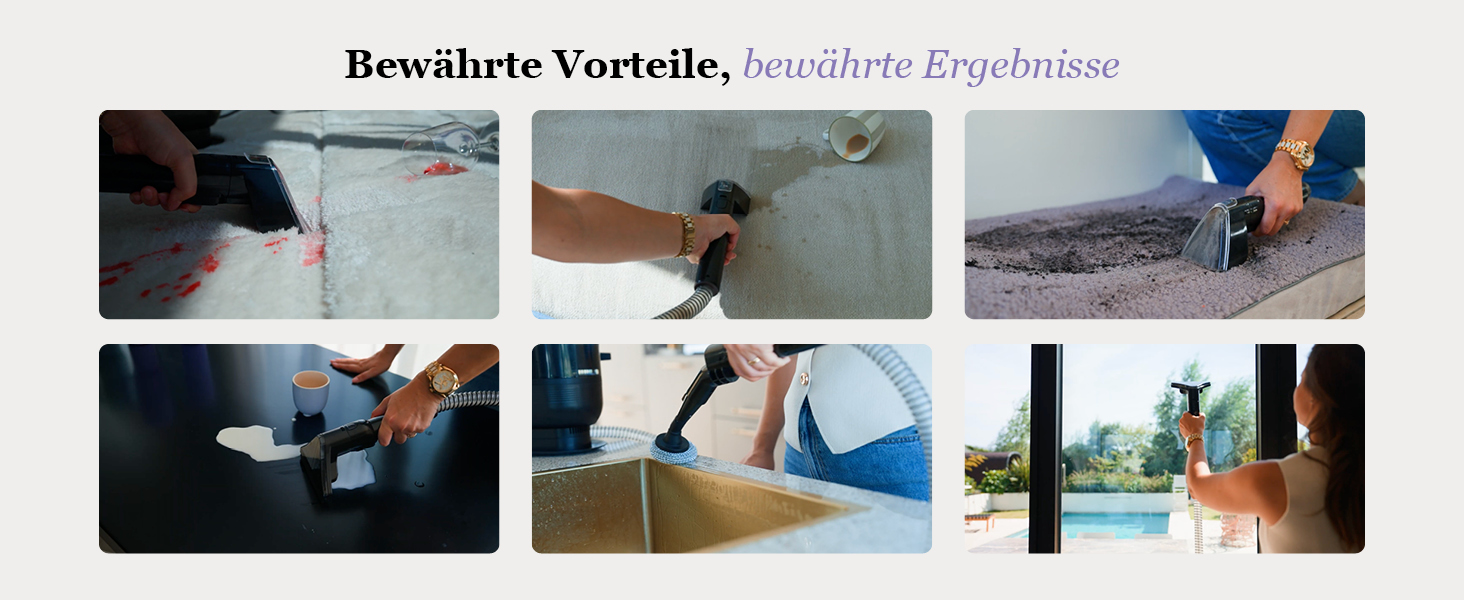 Професійний мийний пилосос Motionflow PRO з паровою функцією – 1700W, для килимів, меблів та авто. Самоочищення, пароочисник для дому та офісу