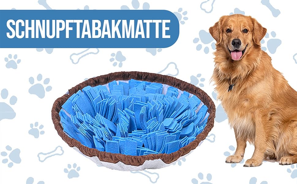 PET ARENA килимок для нюхання собак - інтелектуальна іграшка для собак, велика, блакитна, миється, регулюється розмір