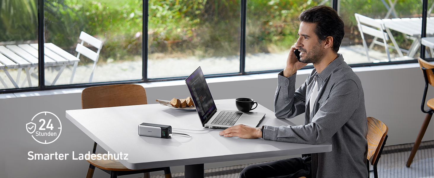 Power Bank Anker 737: 24000mAh, 140W, 3 порти, цифровий дисплей, сумісний з iPhone, Galaxy, MacBook, AirPods