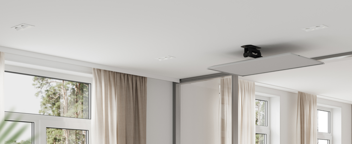 RICOO Swivel TV Ceiling Mount for 13-33 Inch TVs - VESA 200x200, Tilting, Flat, OLED, Curved, Smart TV Mount