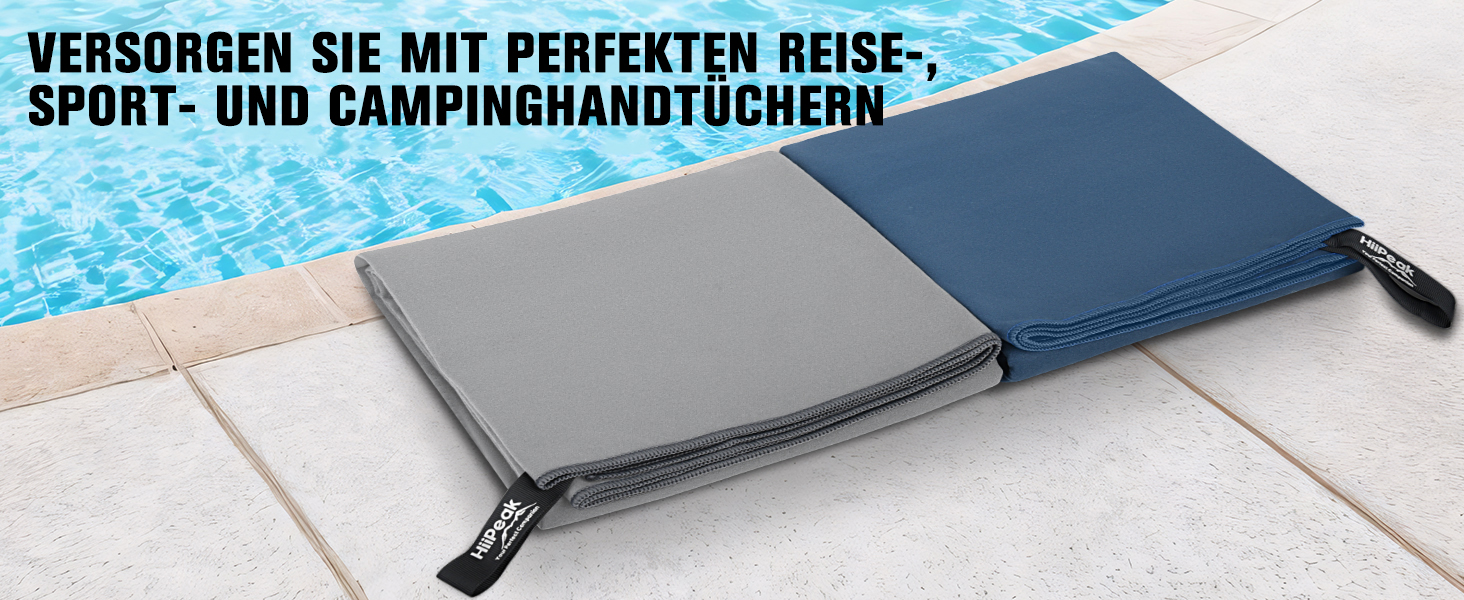 Рушник з мікрофібри HiiPeak: компактний, легкий, швидковисихаючий (80 x 40 см, Рожевий)