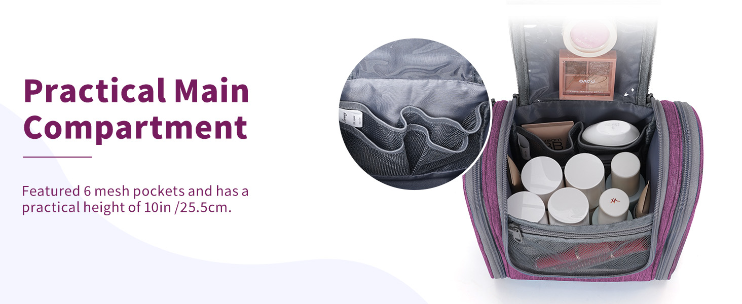 Косметичка для подорожей Narwey Klein: жіноча та чоловіча, для дітей, рожева (компактна)