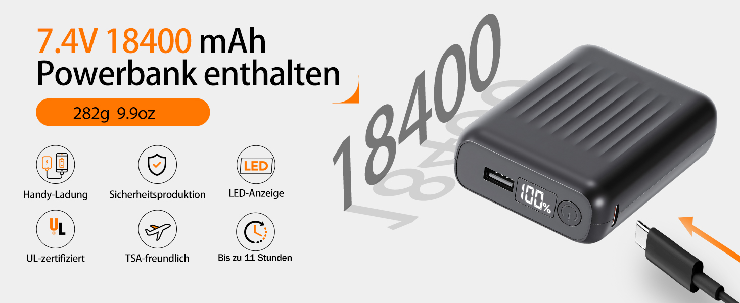 Тепла жилетка для жінок з акумулятором 18400mAh 7.4V – 8 зон нагріву, водовідштовхувальна, легка, пральна, для активного відпочинку, чорна