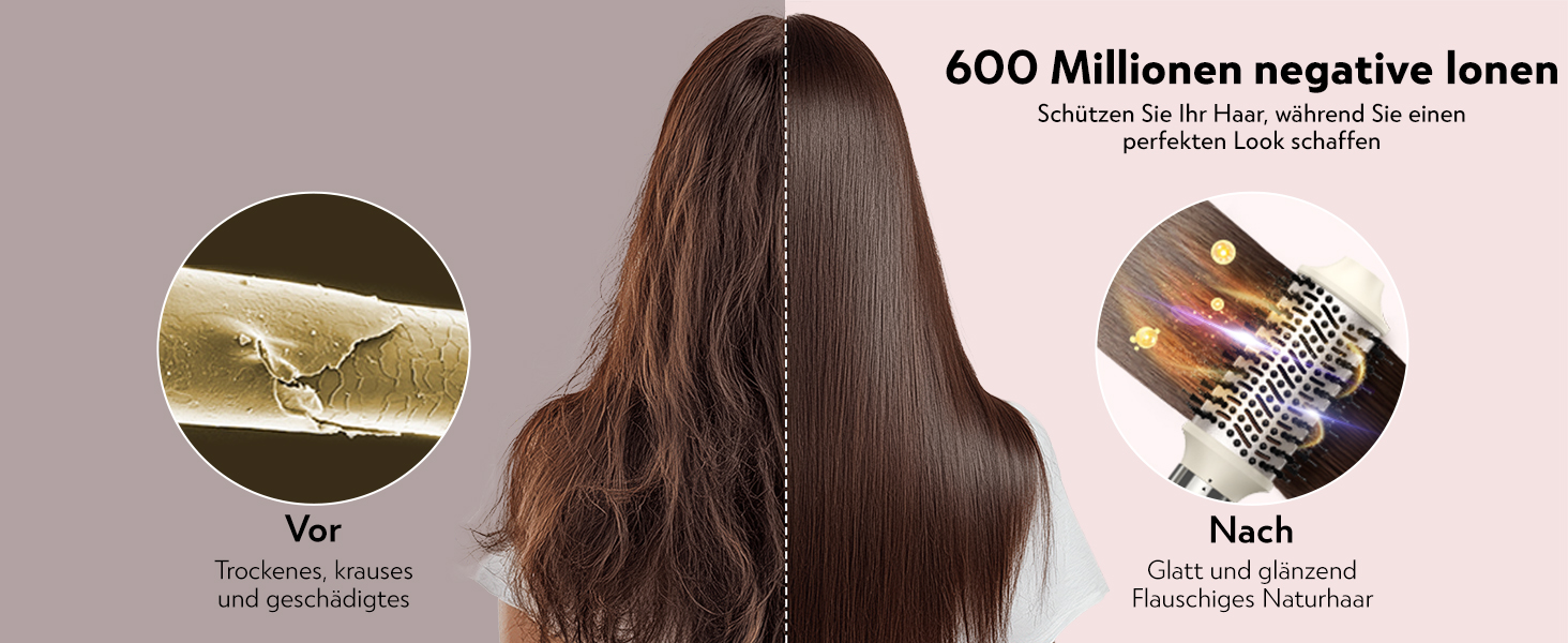 Slopehill Airstyler 5 в 1: Іонський фен, мультистайлер, автоматична плойка, щітка-фен, випрямляч для волосся (Champagne Gold)