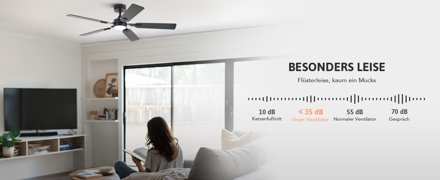 Стельовий вентилятор CO-Z з підсвічуванням 132 см LED, 5 лопатей ABS/дерево, пульт ДУ, DC-мотор, для приміщень та терас