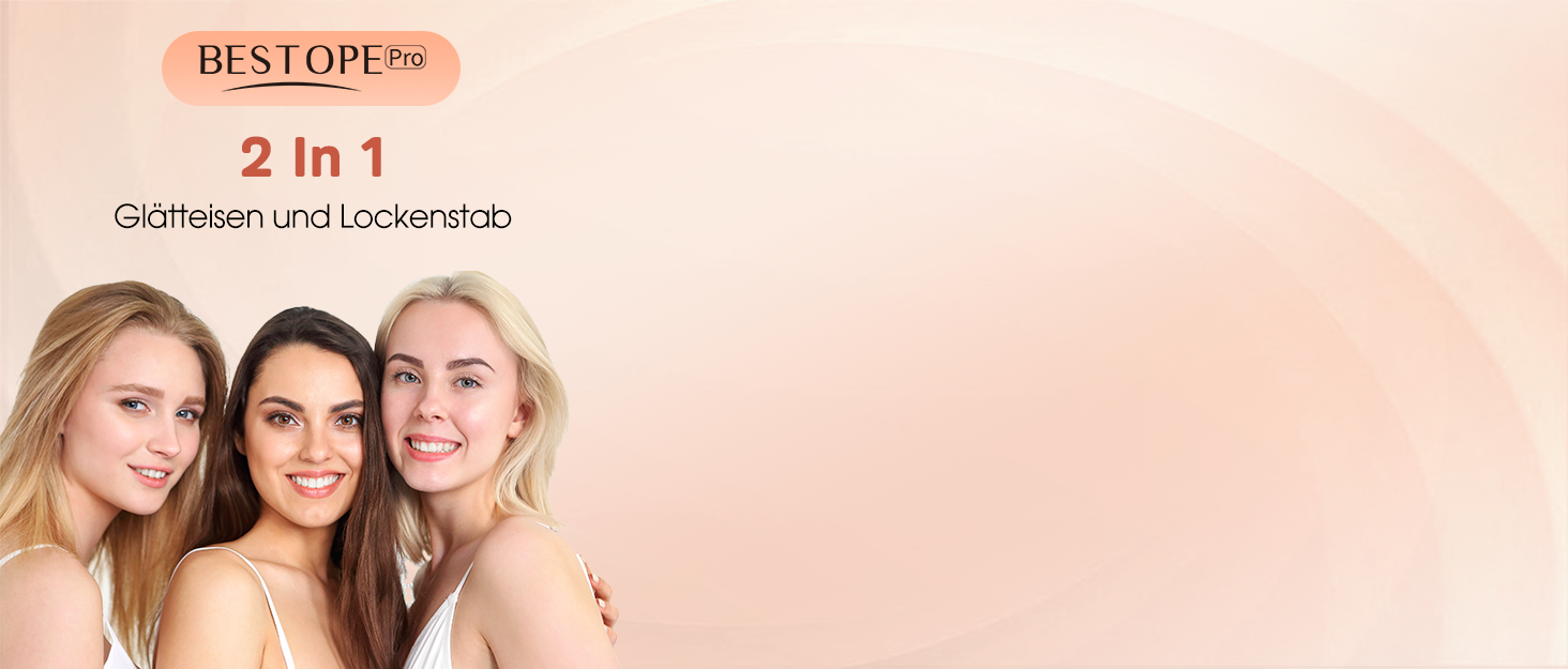 BESTOPE PRO 2-в-1: випрямляч та плойка для волосся, швидкий нагрів 15с, іонізація, керамічне покриття, зменшує пухнастість, 3D-плавальні пластини, LCD-дисплей, 120-230°C, сріблясто-сірий