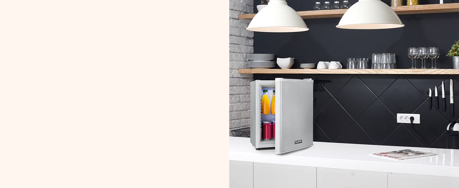 Klarstein Mini холодильник для кімнати, 23L, для напоїв та косметики, міні-бар, тихий, регульована полиця, компактний холодильник для догляду за шкірою 5-15°C, чорний