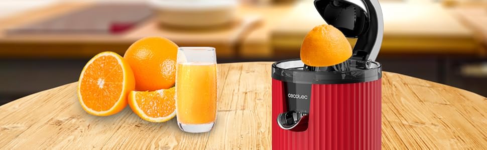 Електрична соковитискачка для цитрусових Cecotec Xqueeze RetroJuice 600 Green - 600 Вт, нержавіючий фільтр, пластиковий конус, механізм видалення м'якоті, захист від бризок