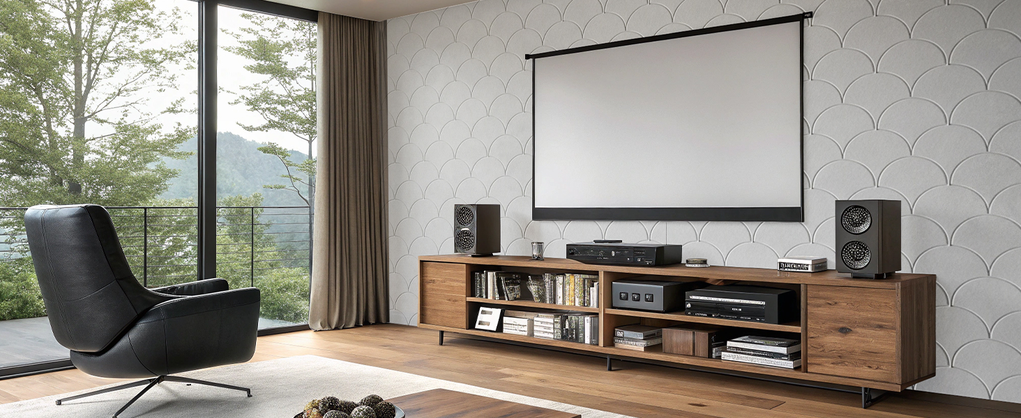 Акустичні панелі Soundsbay для звукоізоляції та декору стін, самоклеючі звукопоглинаючі плити з поліестеру, 30x30x0.9 см, світло-бежевий, 12 шт.