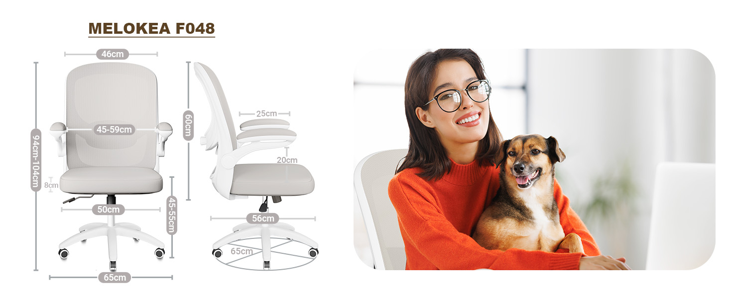 Офісний стіл ергономічний, комп'ютерний стілець з 4D поперековою підтримкою, регульовані підлокітники, сітчаста спинка, відповідає EN12520, сірий бежевий