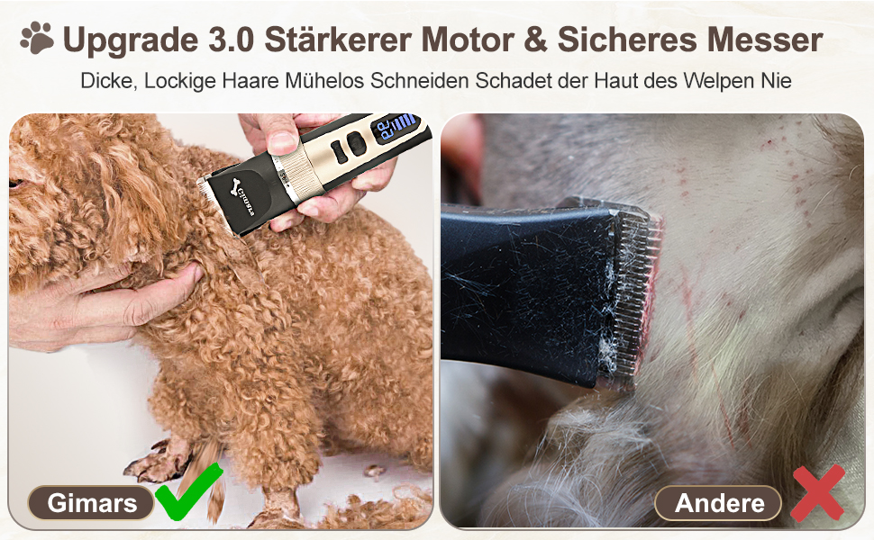Машинка для стрижки собак Gimars 3-в-1: потужна, тиха, для густого хутра. Комплект з ножицями, акумуляторна, 7000 об/хв. Ідеально для собак та котів.