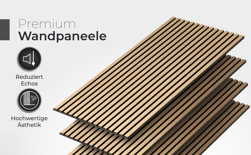 Акустичні настінні панелі з натурального горіха (набір 2 шт), 120x60x2.1 см, чорний звукопоглинаючий фільц — 3D панелі для шумоізоляції та оздоблення стін