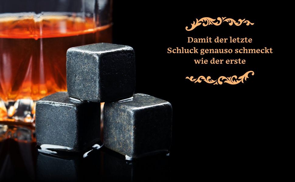 Набір кулінарних каменів для віскі GOURMEO 9 - 9 каменів для охолодження віскі, нержавіюча сталь, аксесуари для віскі