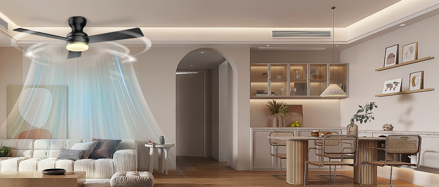 Стеляний вентилятор VIVOHOME з підсвічуванням та пультом дистанційного керування 107 см, DC мотор, регулювання яскравості, 3 колірні температури, таймер, тихий, енергозберігаючий, для вітальні/спальні, білий, 42 дюйми
