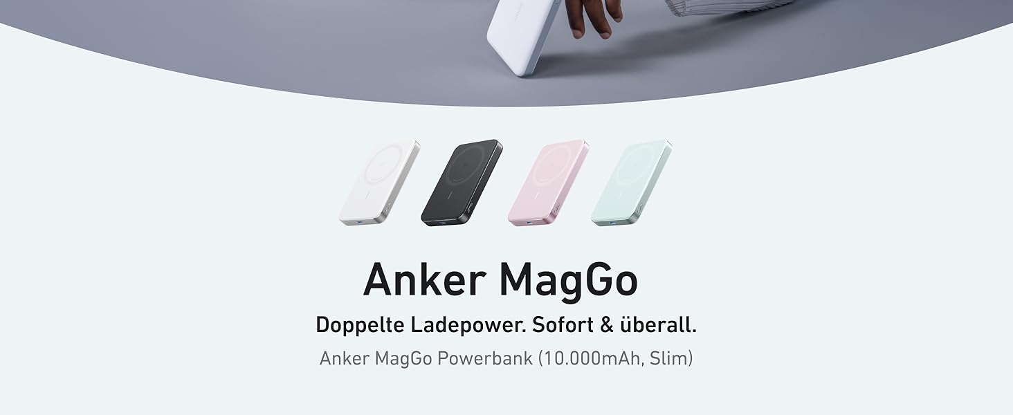 Powerbank Anker MagGo 10000mAh: Qi2, MagSafe, для iPhone 16/15/14/13, портативний, ергономічний