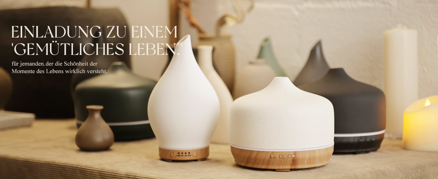 Дифузор ароматної олії Porseme 500 мл, скляний, ультразвуковий, з LED-підсвіткою 7 кольорів, для ефірних олій, тихий, для дому (Rosegold)