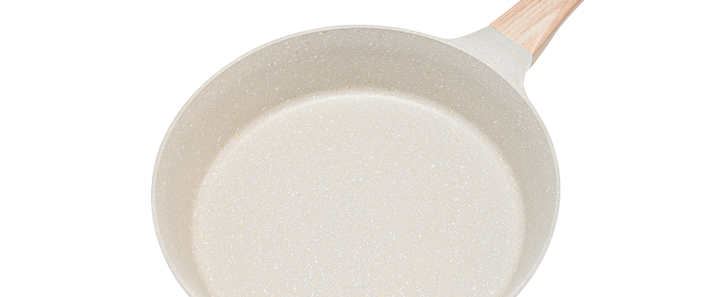 Набір посуду RIOVARM з індукційним дном, антипригарне покриття граніт, набір каструль та сковорідок з кришками, без PFOA, з ручками з імітацією дерева, сковорода, каструля, ковшик