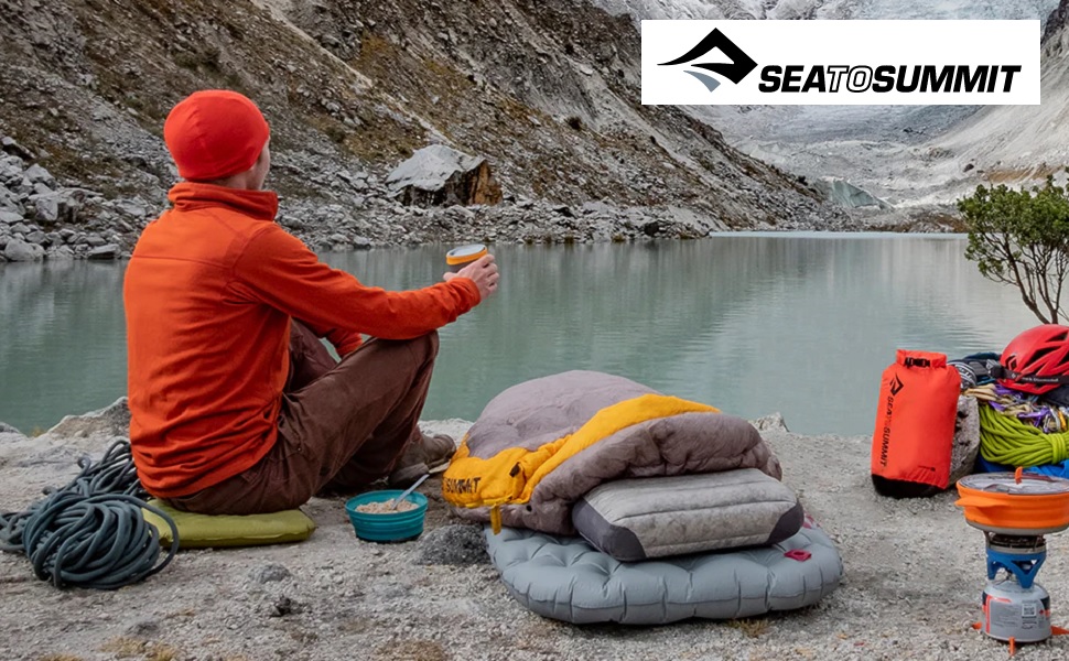 Килимок туристичний надувний Sea to Summit Ultralight Delta Core-V Regular, 2.5 сезони, оранжевий