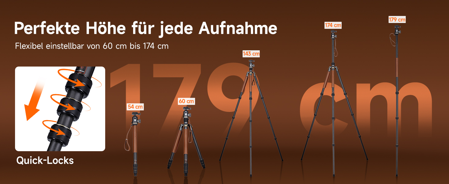 Карбоновий штатив для камери Rollei C6i Carbon Heritage 174см з кулястою головою 360°, Arca Swiss, функцією монопода для DSLR та смартфонів