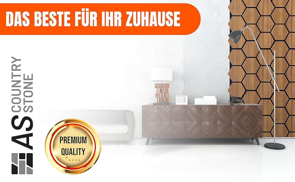 Акустичні настінні панелі AS Country Stone з натурального дерева Тик, 80x65 см, набір 4 шт. — звукоізоляція та декор для офісу та дому