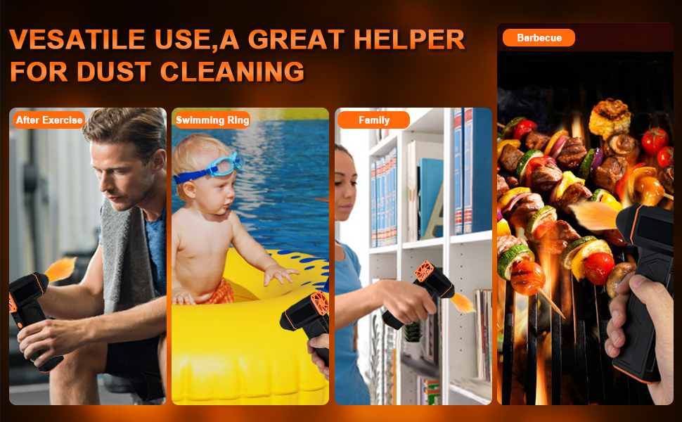 Пилосос для чищення повітрям JNBGTU F31 PRO: для ПК, клавіатури, авто, дивану. 130000 об/хв