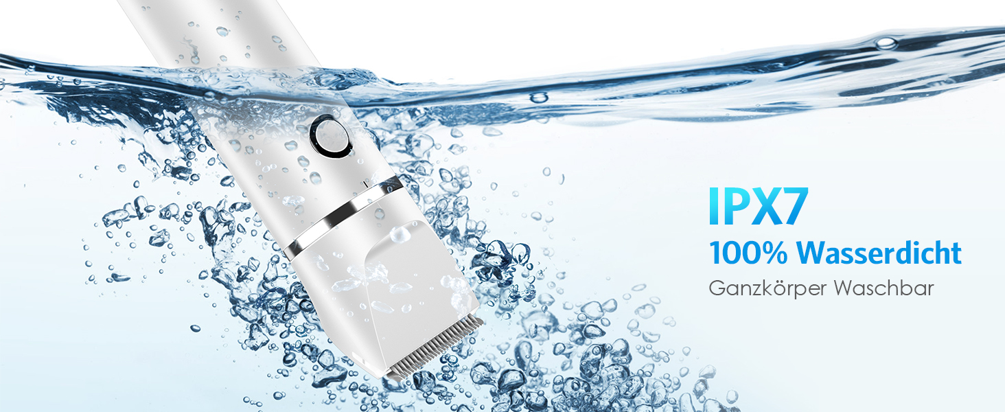 Машинка для стрижки собак та котів 2-в-1 Brifit, тример для подушечок лап, тиха, водонепроникна IPX7, професійна для тіла, лап, очей, вух, обличчя