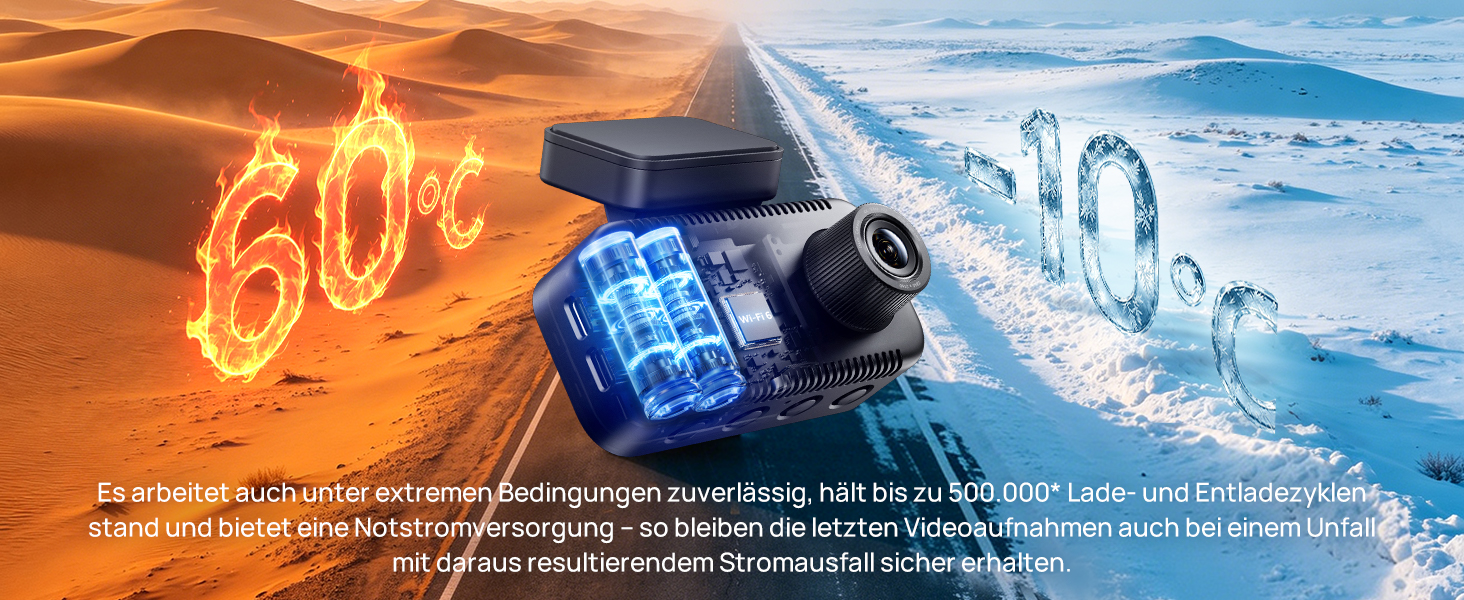 Автомобільний відеореєстратор 70mai A810 Lite 4K з Wi-Fi 6, передня та задня камери, чорний (Carbon Black)