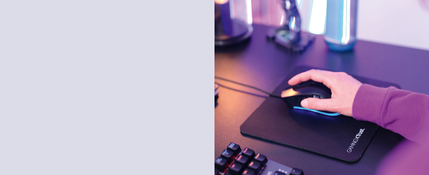 Trust GXT 1794 Комплект для геймінгу: клавіатура QWERTZ DE, миша та килимок, LED підсвітка, бездротова миша (80 годин), компактна TKL USB клавіатура, чорний