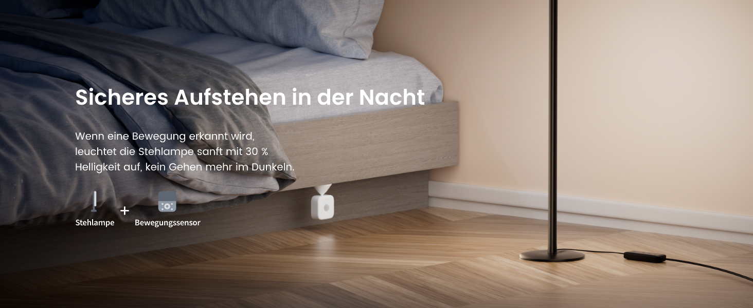 SwitchBot LED торшер для вітальні з RGBCC, керування через додаток, сумісний з Apple Home, Alexa, Google Home, чорний, з режимами сцени та музики