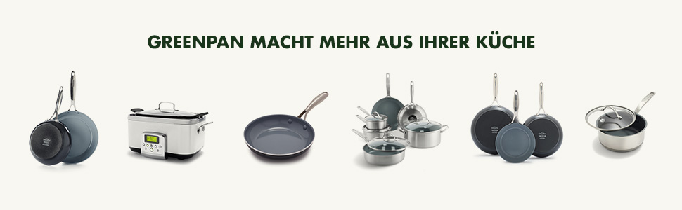 Набір посуду GreenPan Reserve з нержавіючою сталлю Hartelox, 10 предметів, з антипригарним покриттям, для індукційних плит, сумісний з духовкою, безпечний, кремовий