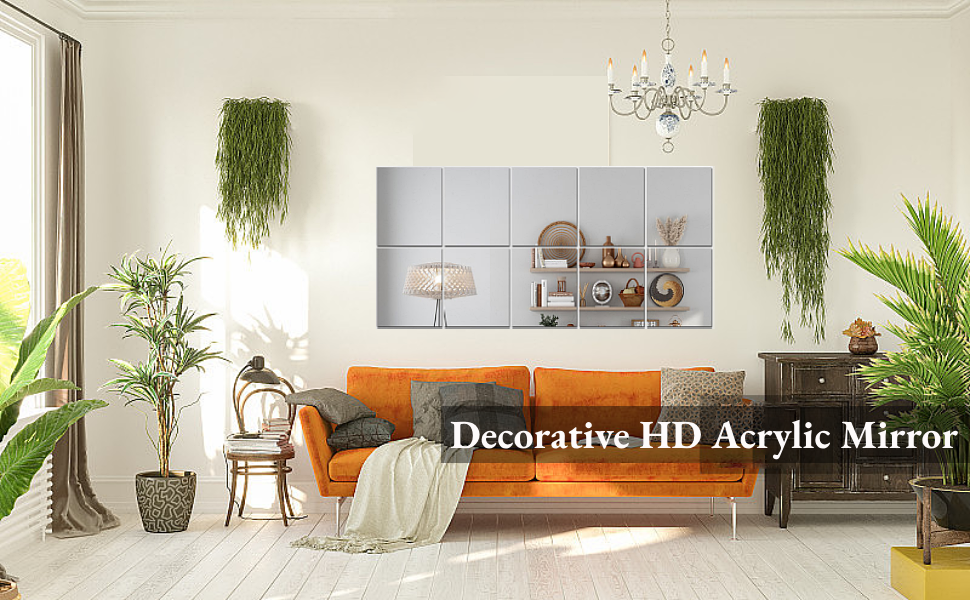 4 самоклейні дзеркала, 20 x 30 см, акрилові дзеркала для стін, школи, дому, вітальні, ванної, спальні