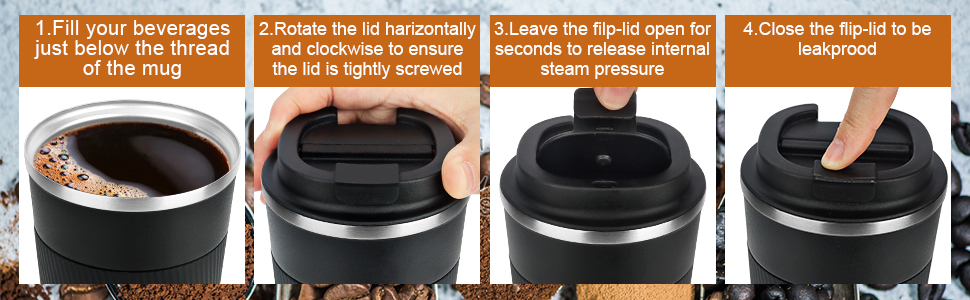 Термокружка KETIEE 510мл, з подвійними стінками, для кави та чаю, оливковий колір