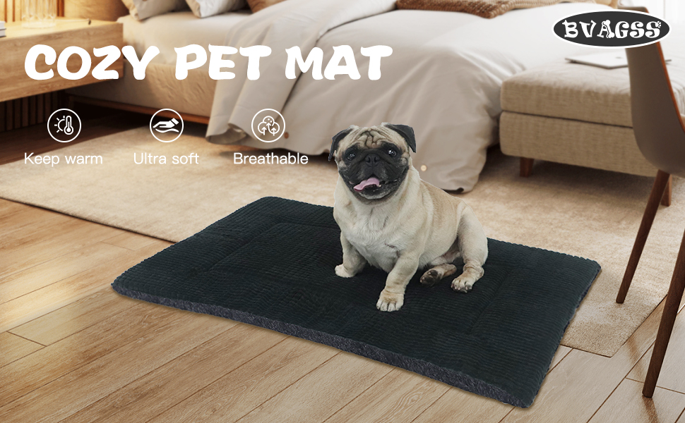 Ортопедичний лежак для собак BVAGSS, м'який лежак-матрац для собак, 91x58x4 см, сірий