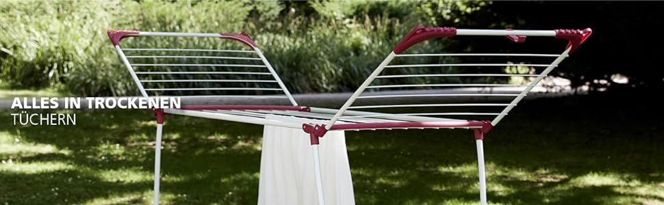 Сушарка для білизни WENKO на двері, 8 м, 3 крила, біла - настінна або підвісна