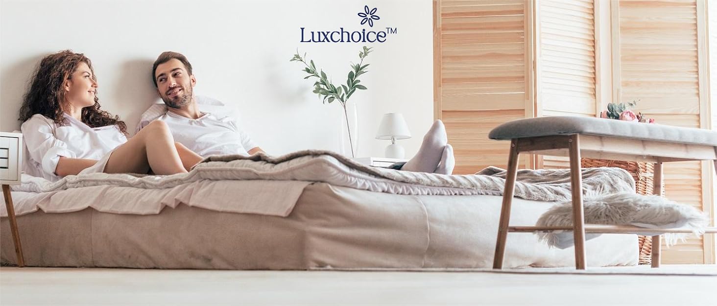 Самонадувне надувне ліжко Luxchoice Deluxe з вбудованим насосом для дому, кемпінгу, подорожей, гостьове односпальне ліжко, швидке надування за 3 хвилини, портативний матрац