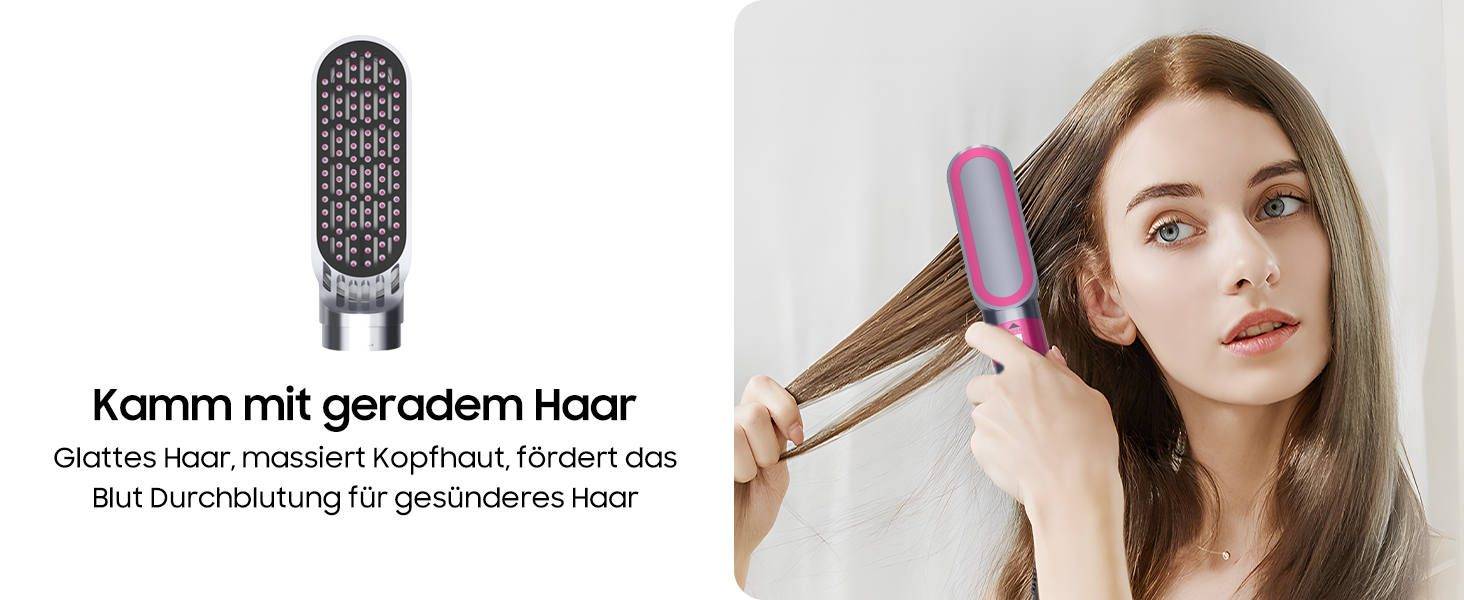 Набір для укладки волосся Airstyler 5 в 1: фен-щітка, термощітка, плойка для локонів, об'ємна щітка, для випрямлення, сушіння, створення об'єму та локонів (сірий)