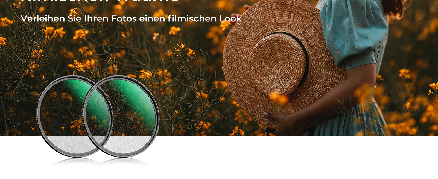 Фільтри K&F Concept Black Mist 82mm (1/4 & 1/8) для відео та портретної зйомки (Nano-Xcel)