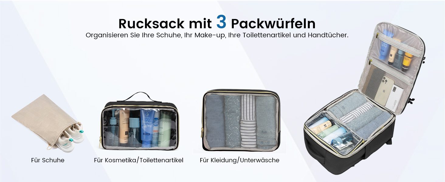 LOVEVOOK Рюкзак для ручної поклажі, 40L, водонепроникний, для ноутбука 17 дюймів, Easyjet, для подорожей, роботи, трекінгу, оливково-бежевий (18 дюймів, A-чорний)