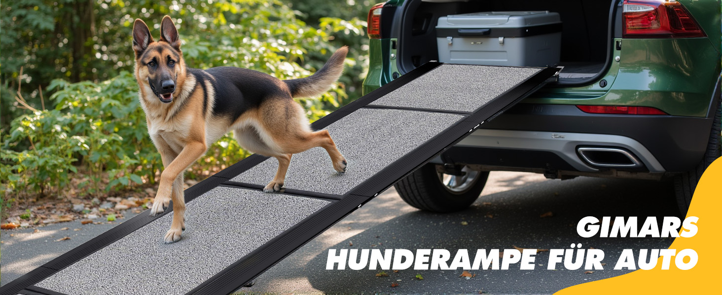 Рампа для собак Gimars 180 см, складана, для авто, вантажівок та SUV, до 110 кг