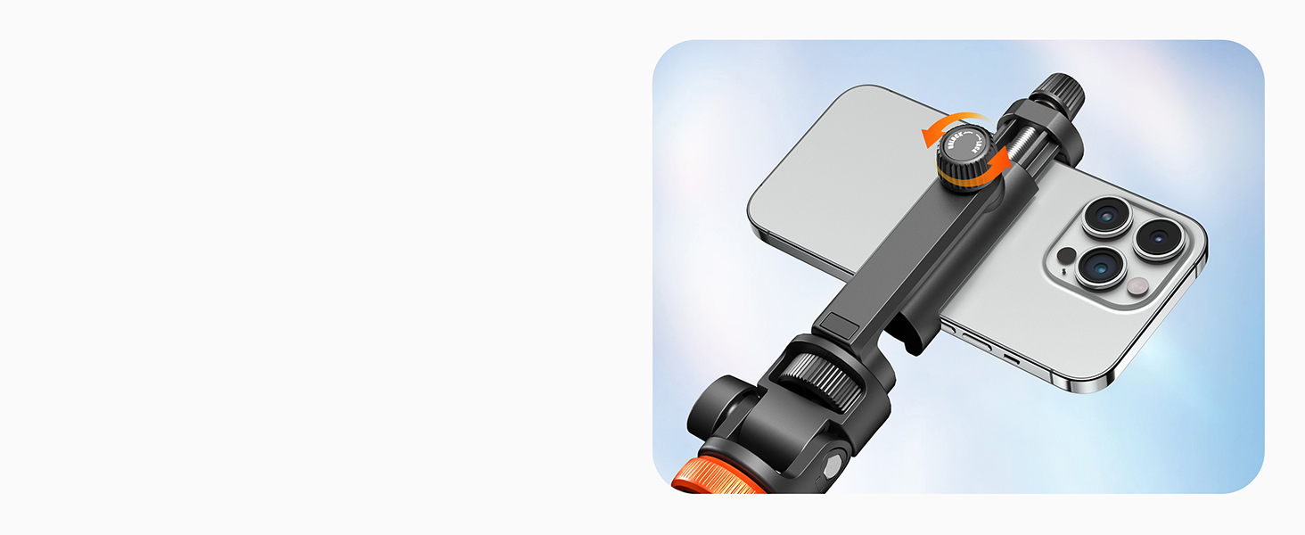 Штатив для смартфона та селфі-палки з пультом дистанційного керування, 158 см, карбоновий, чорний