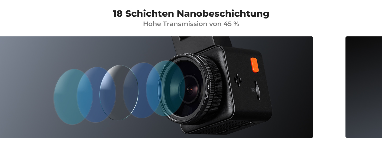 Поляризаційний фільтр K&F Concept CPL для відеореєстраторів N5/N4 Pro/S1 Pro/E1/E1 LITE/E2/E3, усуває відблиски