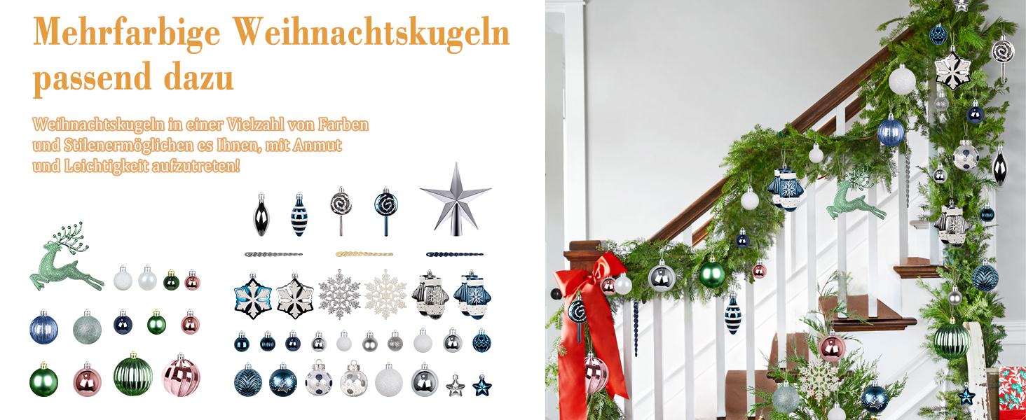 Гайонг Новорічні кулі для ялинки, 16 шт, Червоні новорічні кулі, Декорації для ялинки, для святкування Різдва з родиною та друзями. Червоний, 16 шт.