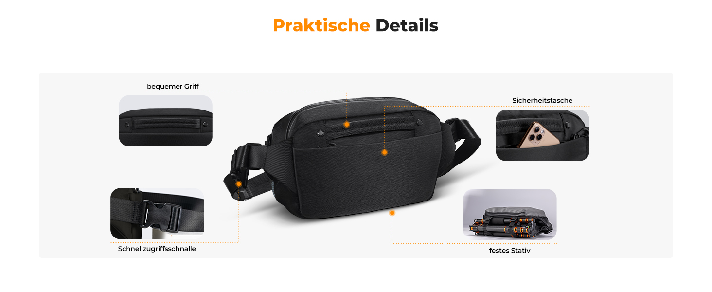 Рюкзак для камери K&F Concept, фотосумка, сірий (M), сумісний з Canon/Nikon/Sony/DJI Mavic
