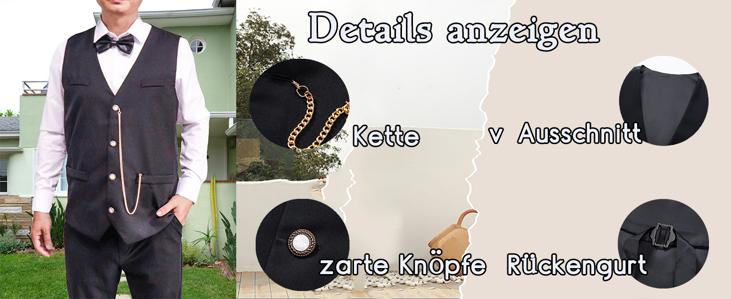 Чоловіча жилетка Miaikvs M117 чорного кольору, без рукавів, V-подібний виріз, для весілля, ділових зустрічей та повсякденного стилю