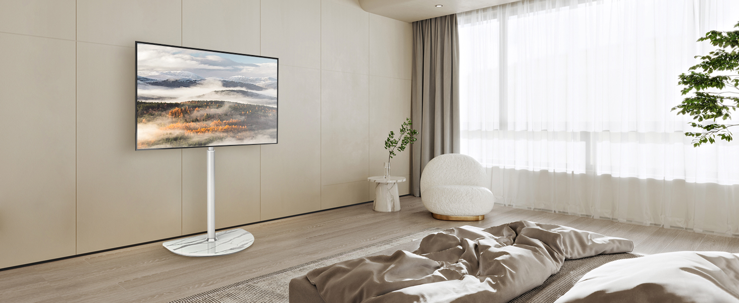 Adjustable TV Floor Stand for 32-65 inch LED LCD OLED TVs - Swivel & Height Adjustable, up to 40kg, Cable Management