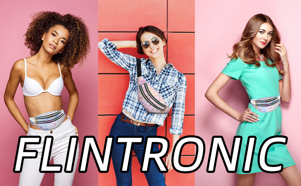 Спортивна поясна сумка Flintronic з підсвічуванням, чорна. Водостійка, з відділенням для карт, для подорожей, хайкінгу, велосипеду та активного відпочинку.