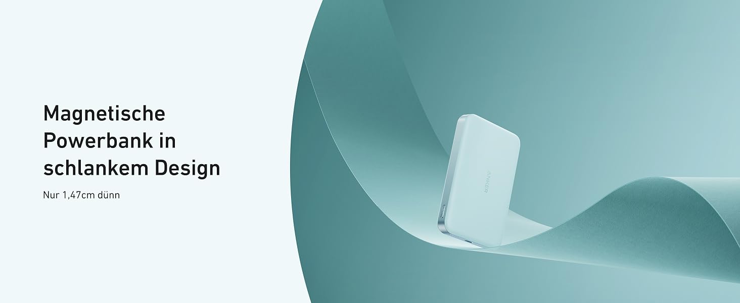 Powerbank Anker MagGo 10000mAh, Qi2, MagSafe, зелений: компактний зарядний пристрій для iPhone 16/15/14/13