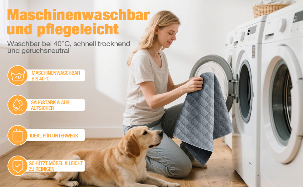 Водонепроникний килимок для собак Lekereise 137x208 см – 100% поглинаючий, не пропускає витоки, м'який, з антиковзаючим покриттям. Захист для дивану, ліжка та авто. Практичний килимок для собак та котів (Сірий)